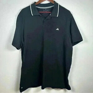 Adidas Mens Black Polo Shirt Short Sleeve Climalite Size 2XL